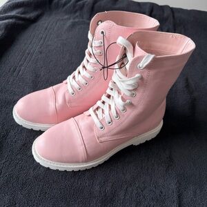 NWT Altar'd State Pink Lace-Up Women's Boots
